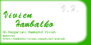 vivien hambalko business card